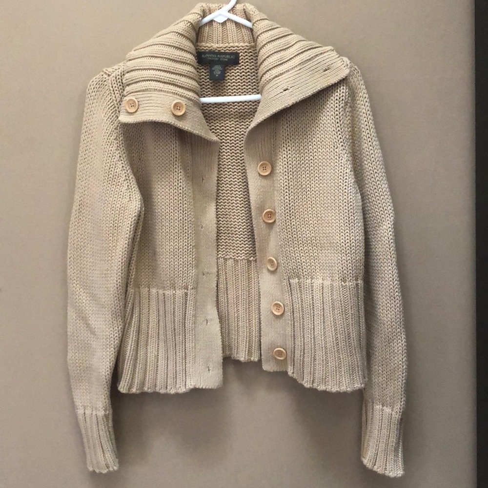 Banana Republic Factory Store tan cardigan